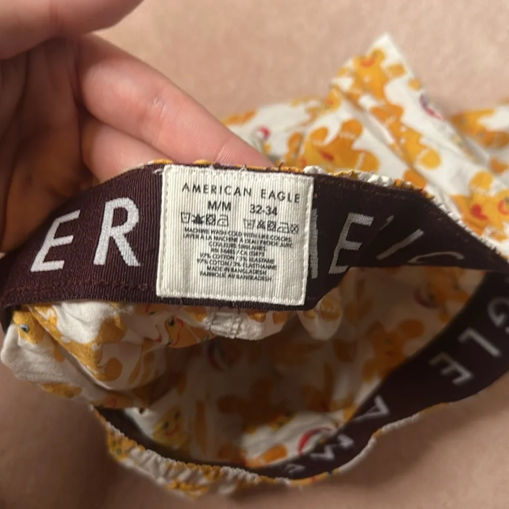American Eagle Men’s Cotton Boxer Shorts Gingerbreadman Holiday Christmas Sleep - Picture 4 of 4